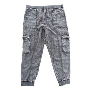 Anthropologie Cargo Utility Jogger Pants Chocolate Brown,‎ Size XL Tall